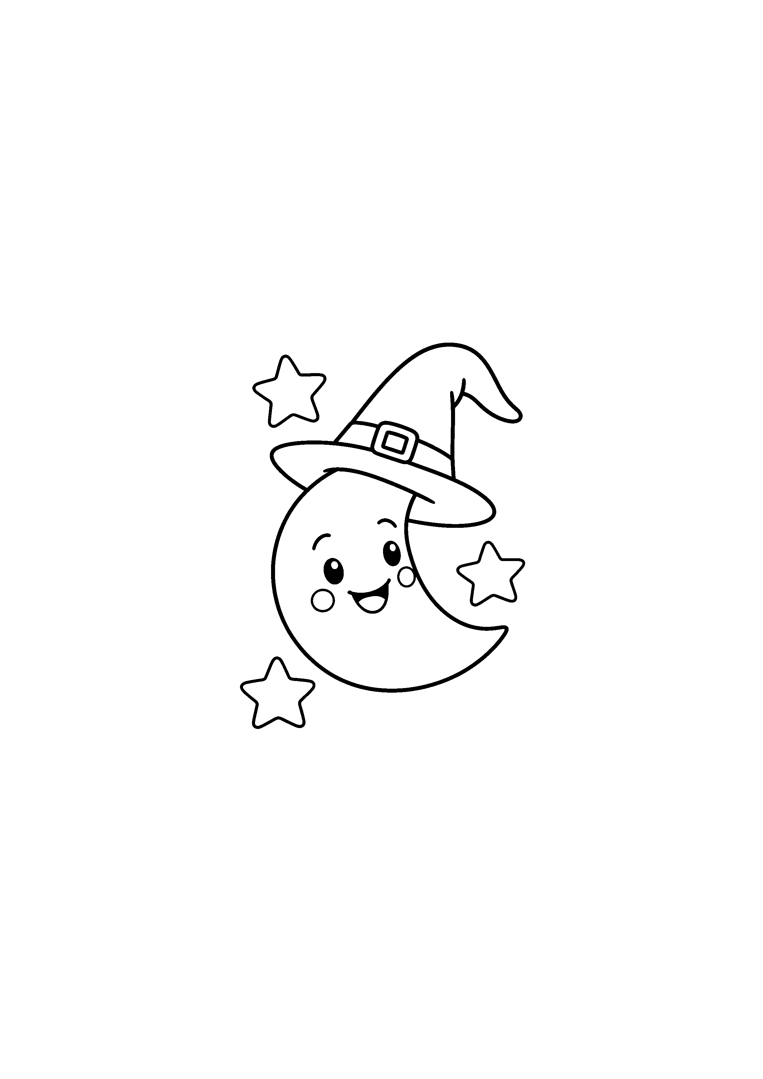 Lua com chapeu